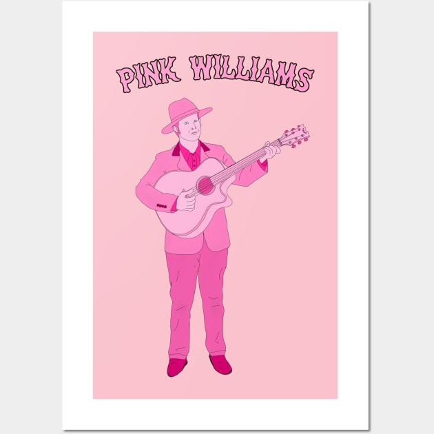 Pink w/Guitar Drawing Wall Art by Pink's Mercantile  